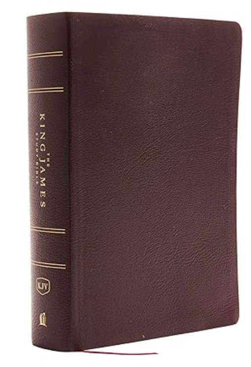 KJV, The King James Study Bible, Bonded Leather, Burgundy, Red Letter, Full-Color Edition - Candlelight Inspiration 